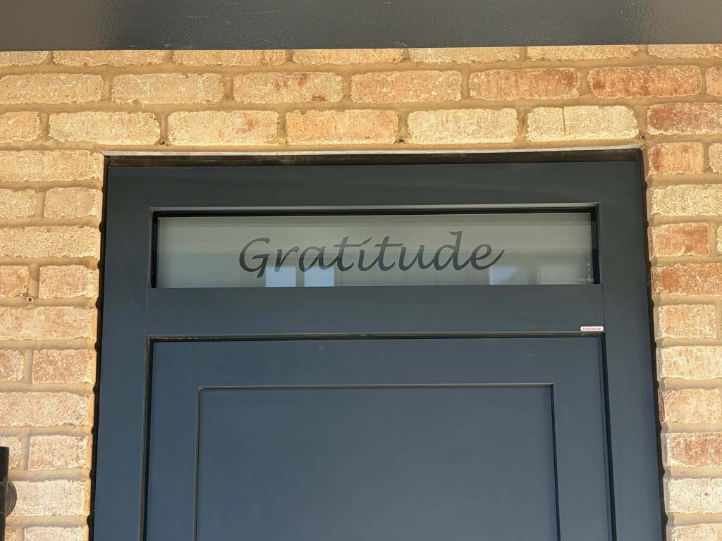 Frosted Lettering for Glass Exeter